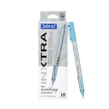 Doms Inxtra Ball Pen 0.7 mm Tip Blue, Black, Red (Pack of 10)