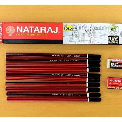 NATRAJ 621 Be Bold Pencil Pack Of 10 Box-100 Pencil,Black