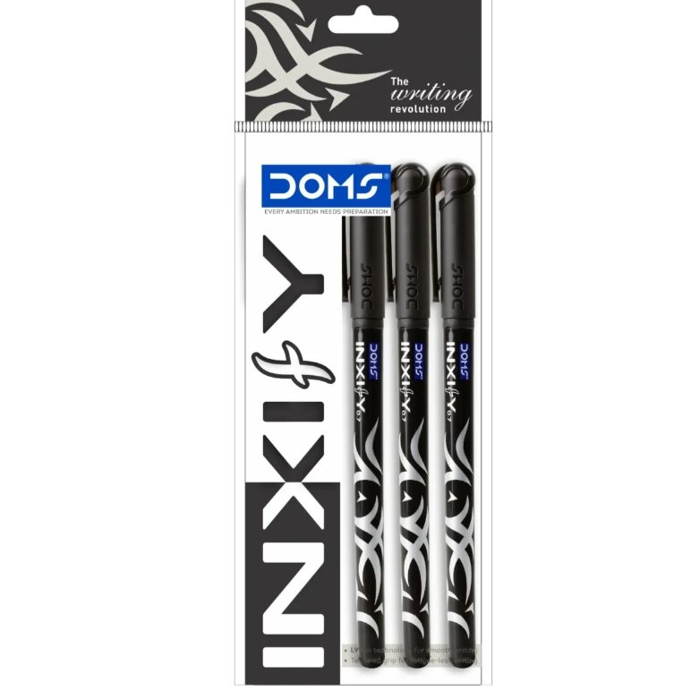 DOMS Inxify Ballpoint Black Pens pack of 5