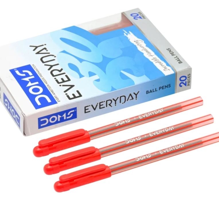 DOMS Ballpoint Red Pens pack of 20
