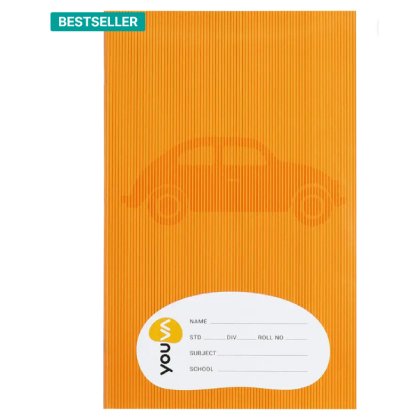 NAVNEET Youva Soft Bound Brown Long Book 17x27 cm Regular Notebook Single Line 172 Pages Pack of 6)