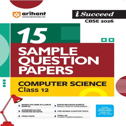 Arihant i-Succeed CBSE 2026— Computer science Class 12 | 15 Sample Question Papers | 