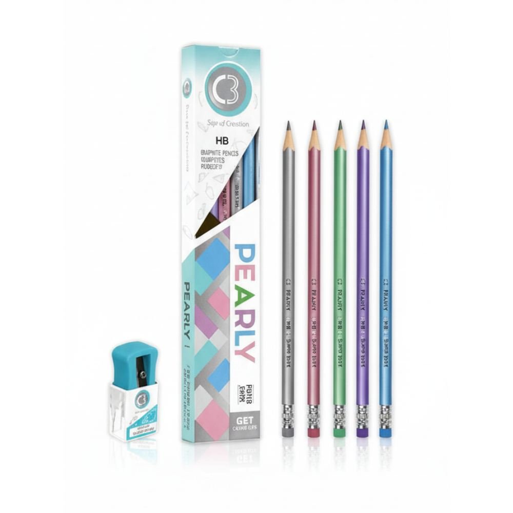 Pearly Super Dark Pencils Free Sharpener pack of 1