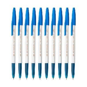 Reynolds 045 Fine Carbure Blue Ballpen, Pack of 10